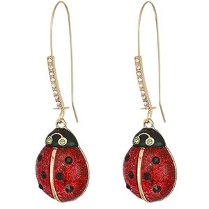 NWT Betsey Johnson Ladybug Earrings
